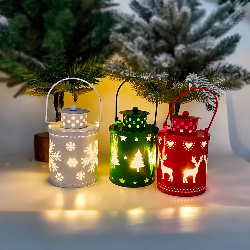 Galaxy Star Projector Nordic LED Candle Lantern Christmas Decor