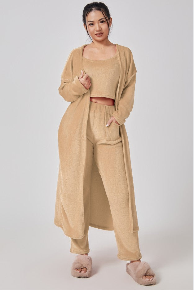 Soft & Cozy Women’s 3-Piece Matching Pajamas Lounge Set